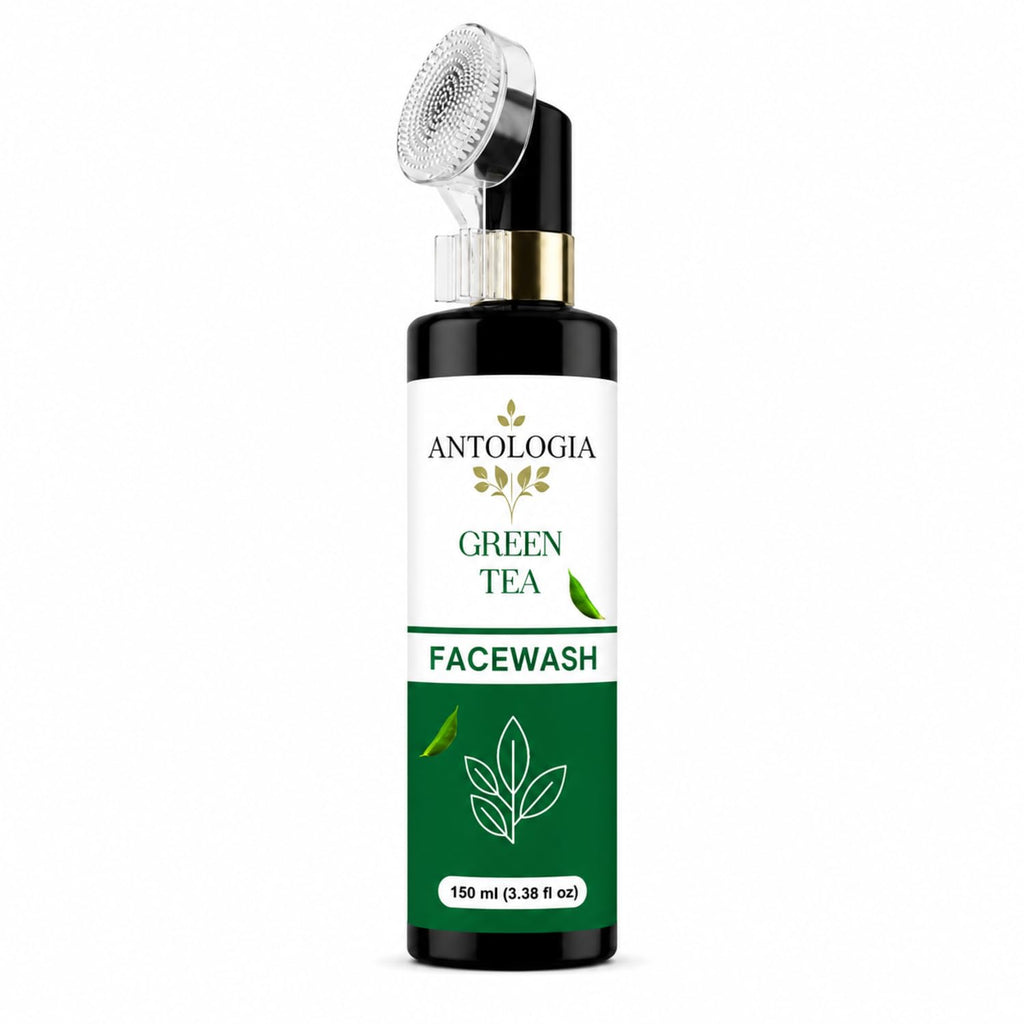 Antologia Green Tea Face Wash for Fresh & Clean Looking Skin, Gentle Daily Facial Cleanser with Refreshing Formula for Oily and Combination Skin, 150ml