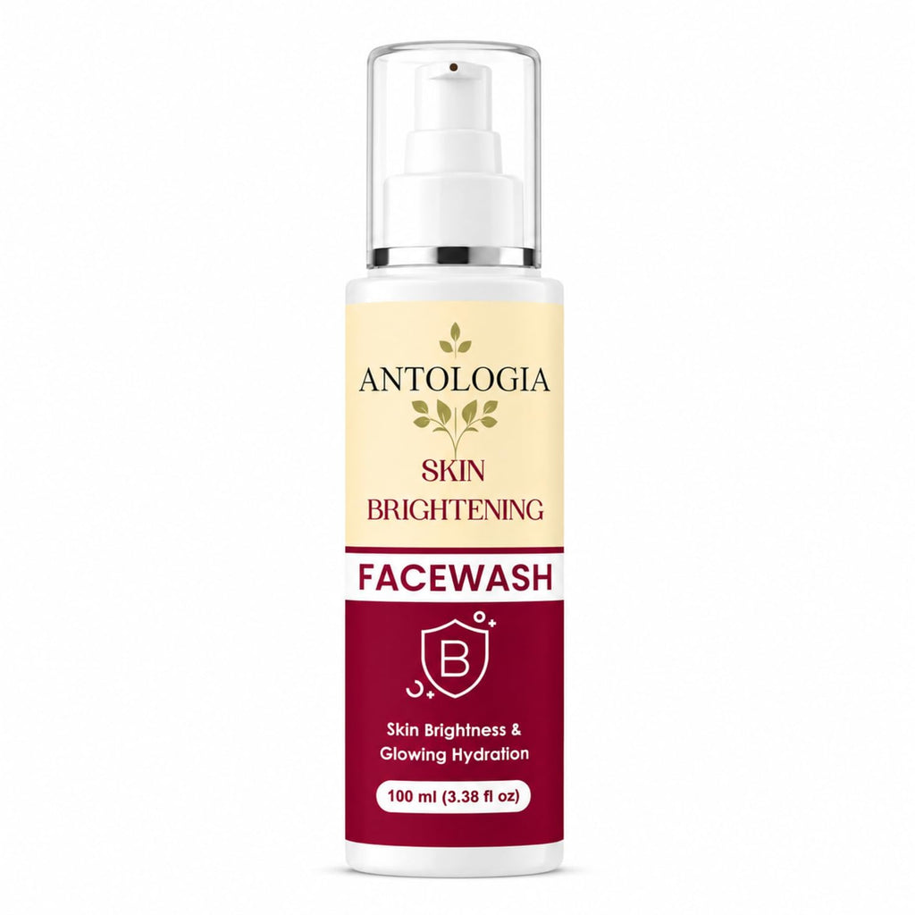 Antologia Skin Brightening Face Wash for Glowing & Hydrated Skin, Gentle Daily Facial Cleanser for Fresh and Healthy Looking Skin, Lightweight Formula, 100ml