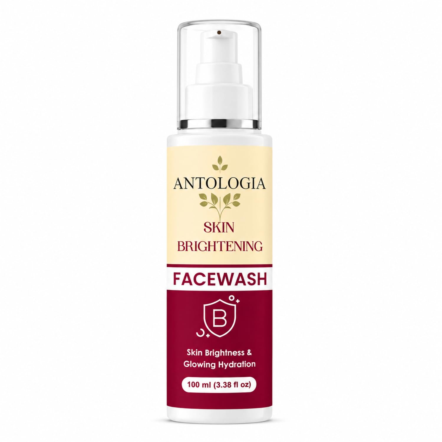 Antologia Skin Brightening Face Wash for Glowing & Hydrated Skin, Gentle Daily Facial Cleanser for Fresh and Healthy Looking Skin, Lightweight Formula, 100ml
