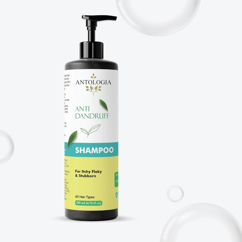Antologia Anti Dandruff Shampoo, For Itchy Flaky & Stubborn Scalp, All Hair Types, 200 ml