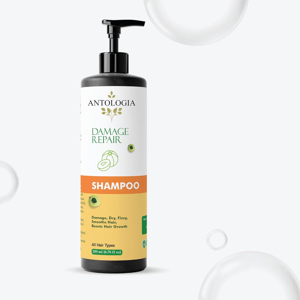 Antologia Damage Repair Shampoo, All Hair Types, Boosts Hair Growth, Smooths Hair, 200ml