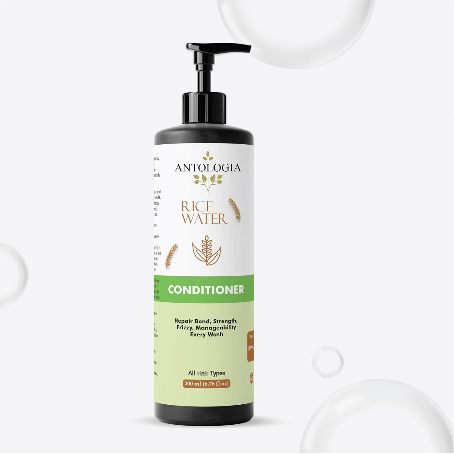 Antologia Conditioner, Nourishing, Repairing, Smoothening, All Hair Types, 200ml (Rice Water Conditioner)