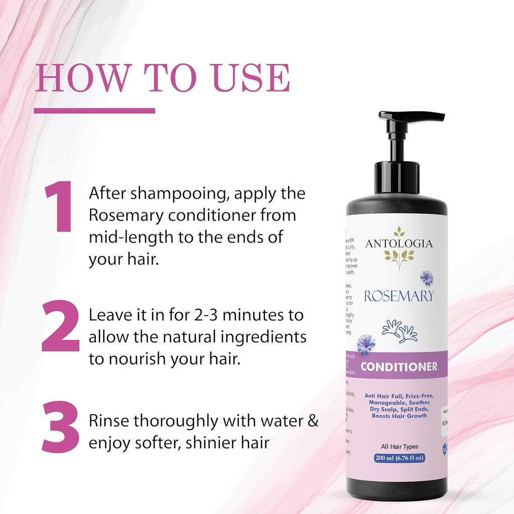 Antologia Conditioner, Nourishing, Repairing, Smoothening, All Hair Types, 200ml (Rosemary Conditioner)