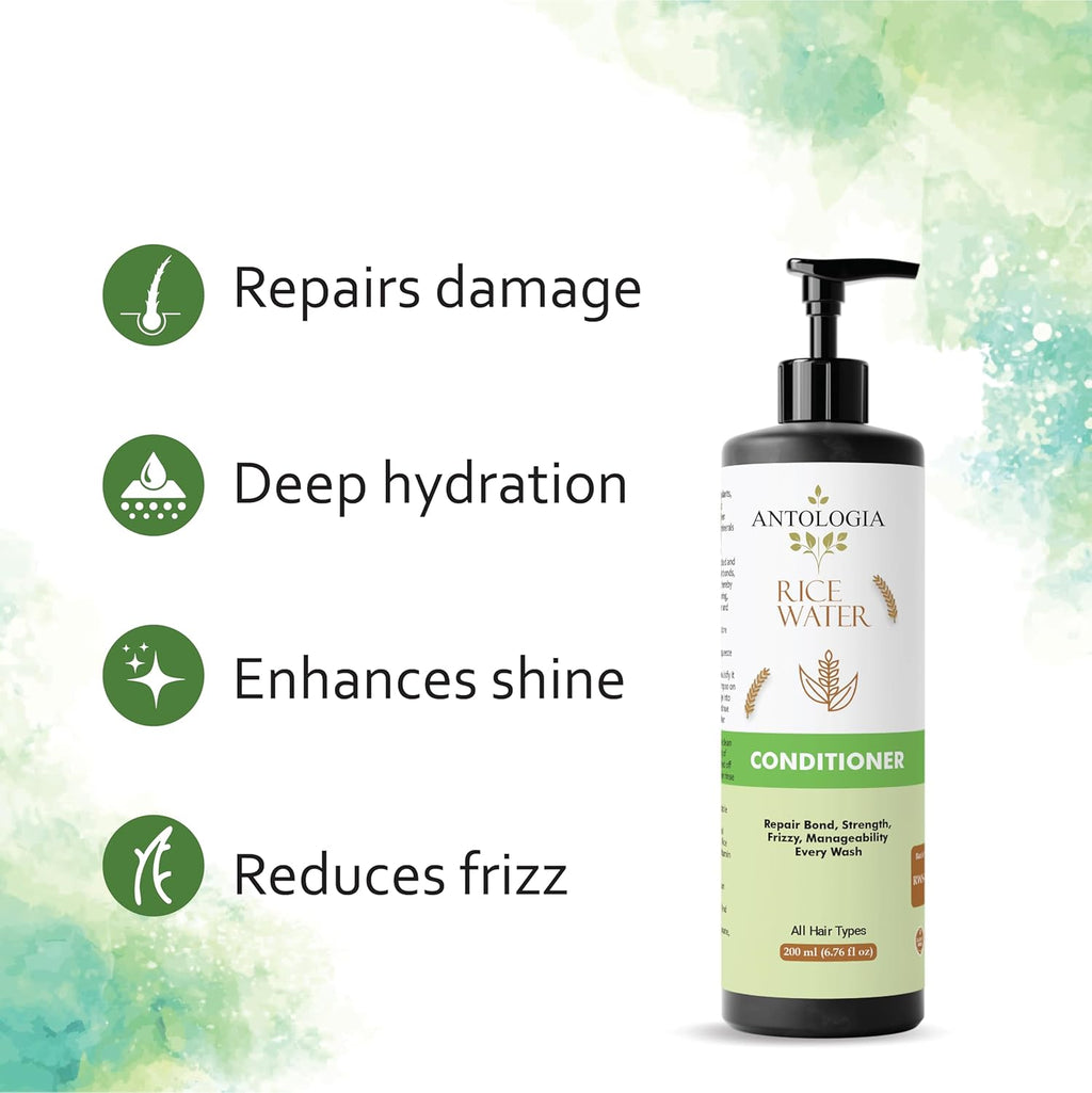 Antologia Conditioner, Nourishing, Repairing, Smoothening, All Hair Types, 200ml (Rice Water Conditioner)