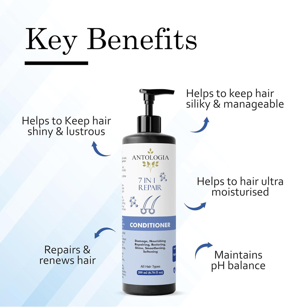 Antologia Conditioner, Nourishing, Repairing, Smoothening, All Hair Types, 200ml (7 in 1 Repair Conditioner)