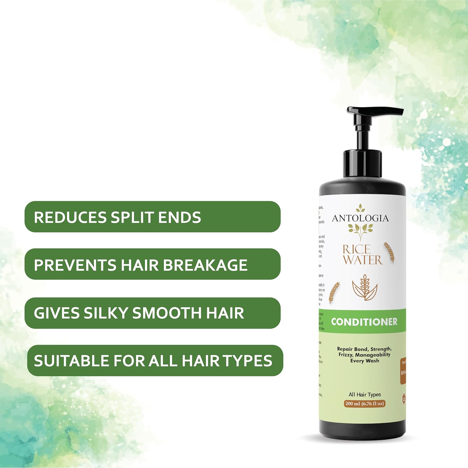 Antologia Conditioner, Nourishing, Repairing, Smoothening, All Hair Types, 200ml (Rice Water Conditioner)