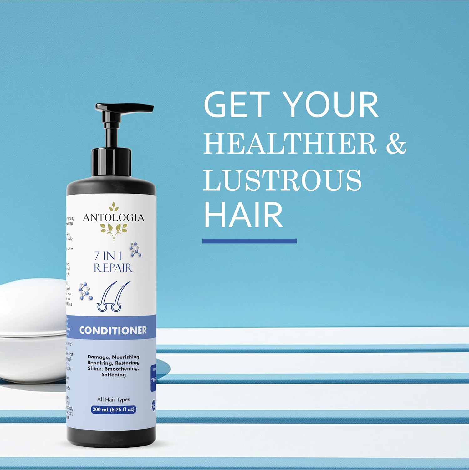 Antologia Conditioner, Nourishing, Repairing, Smoothening, All Hair Types, 200ml (7 in 1 Repair Conditioner)